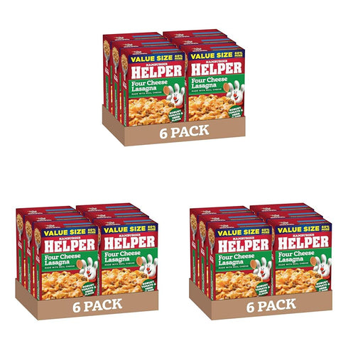 Hamburger Helper Four Cheese Lasagna Value Size Pasta Meal (8.8 oz -