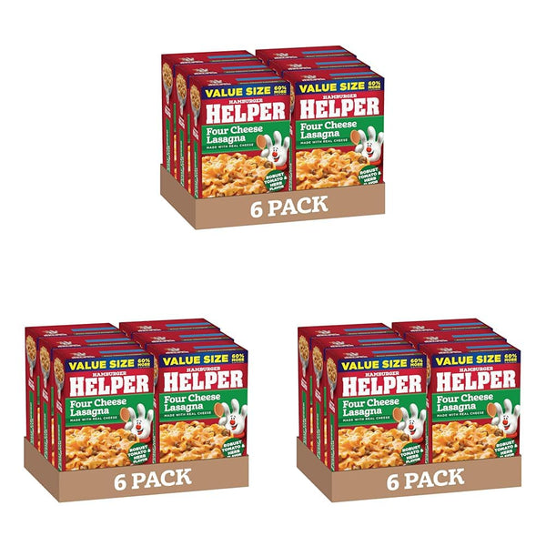 Hamburger Helper Four Cheese Lasagna Value Size Pasta Meal (8.8 oz -
