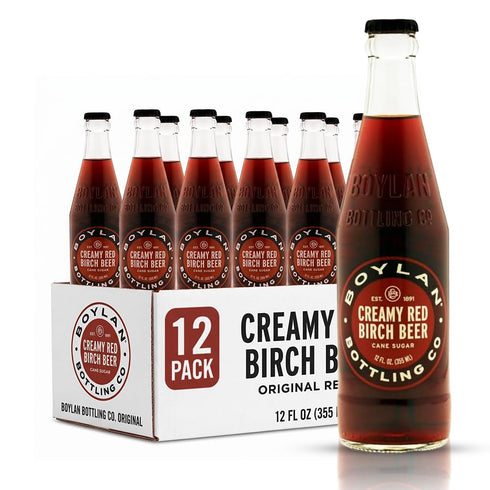 Boylan Bottling Craft Cane Sugar Soda - Creamy Red Birch Beer 12oz