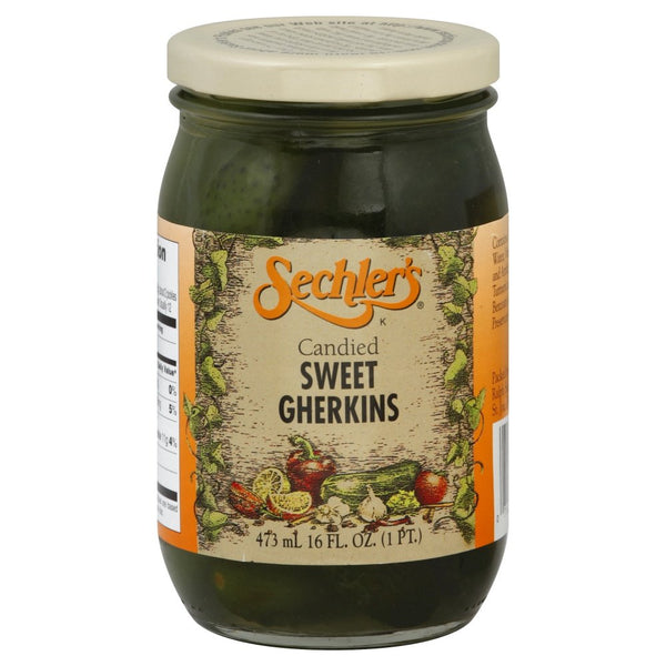 Sechlers Sechler's Candied Sweet Gherkins 16.0 OZ (Pack of 6)