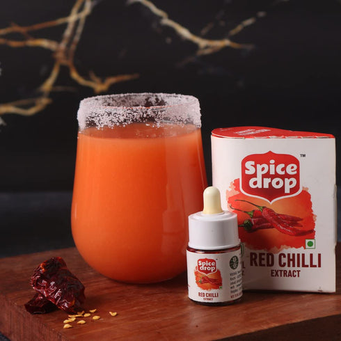 Spice Drop Red Chillies (Lal Mirch) Natural Extract, 100% Natural for Curries and Gourmet Dishes (0.17oz)