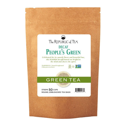 The Republic of Tea Decaf The People's Green Tea, 50 All-Natural Gourmet Tea Bags