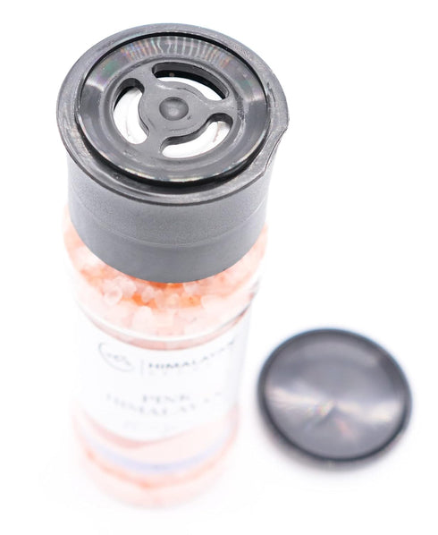 Himalayan Secrets Natural Pink Cooking Salt in Refillable Grinder, 8 oz Healthy Unrefined Coarse Salt