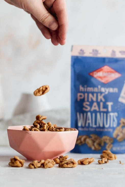 4 oz. (4 Pack) Diamond of California Himalayan Pink Salt Walnut Snack Nuts