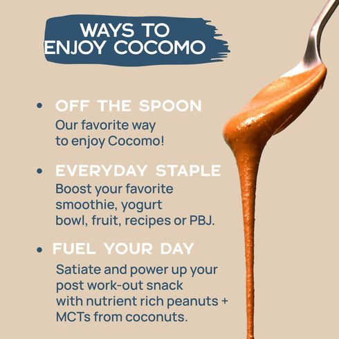 10 oz Coconut Peanut Butter with MCT Oil, No Seed Oils, Gluten Free, Vegan, High Protein | Cocomo