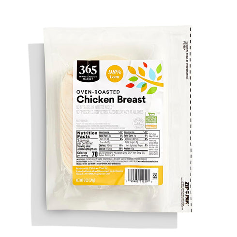 365 by Whole Foods Market Sliced Oven Roasted Chicken, 6 OZ
