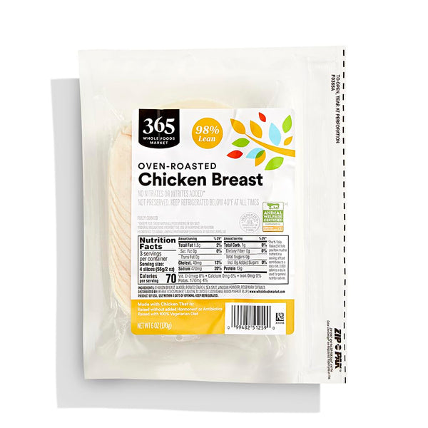 365 by Whole Foods Market Sliced Oven Roasted Chicken, 6 OZ