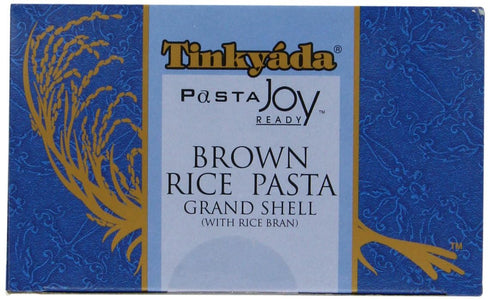 Tinkyada 8 oz (Pack 6) Grand Shell Brown Rice Pasta, Gluten Free, Bags of Whole Grain Pasta for Everyday Meals