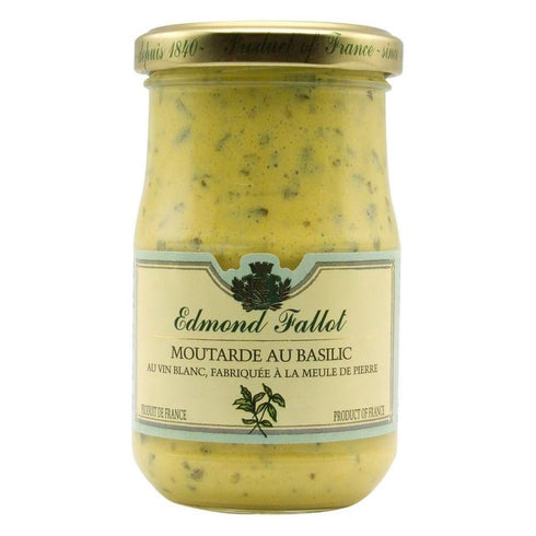 Edmond Fallot Dijon Mustard - Basil (210g) - Pack of 2