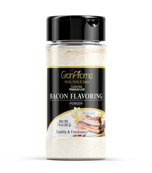 GranAroma Bacon Flavoring - Seasoning Mix for Chips, Popcorn, 1.6 Ounce