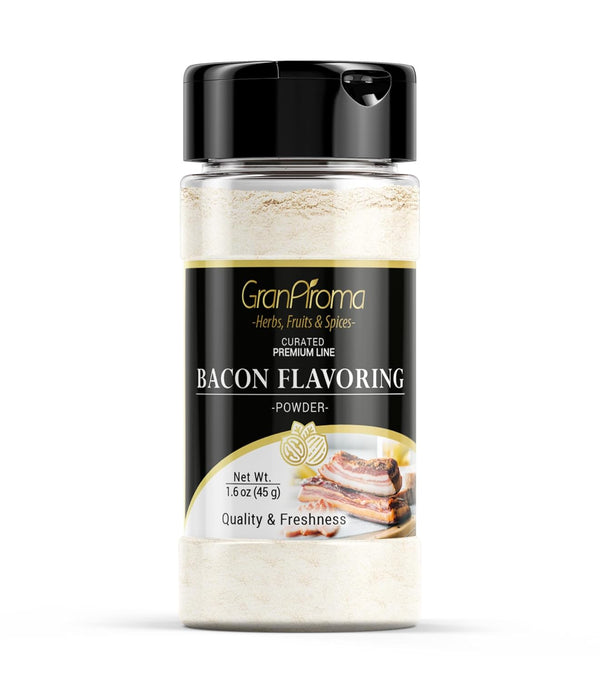 GranAroma Bacon Flavoring - Seasoning Mix for Chips, Popcorn, 1.6 Ounce