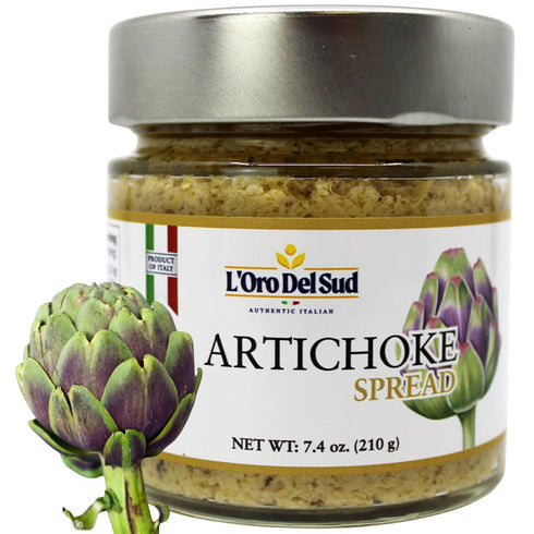 L'Oro Del Sud Artichoke Spread, 7.4 oz Italian Artichoke Tapenade with Smooth