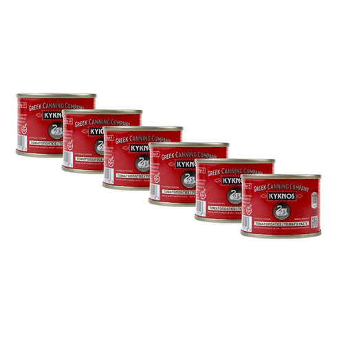 Kyknos Tomato paste double concentrated 28% 70g (2.46oz). Pack of 6.