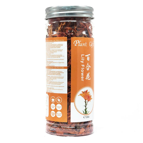 Plant Gift 100% 35g Pure Natural Lily Tea, Premium Lilies, Dried Lilium Brownii Lily Flower Tea Lilium Flower bud Tea
