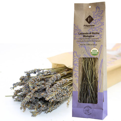 Filippone - Organic Edible Dried Lavender Bunch 25 g (0.88 oz), Edible