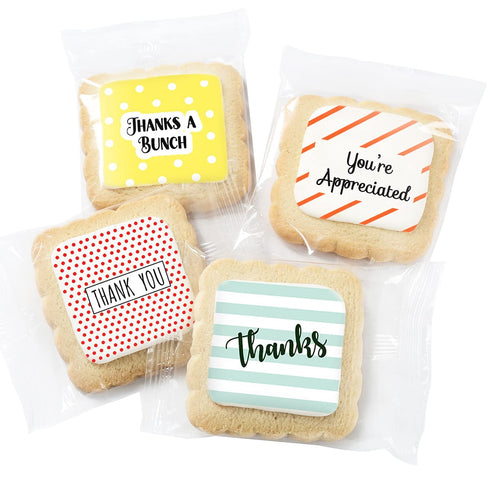 4 Pack Thank You Gift Basket Cookies for Men Women Employees Teacher Nurse Co workers | Individually Wrapped | |