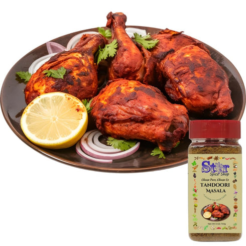 Star Spice Shop Tandoori Masala, All Natural Vegan, Gluten Friendly, NON-GMO, Kosher, Indian Origin - 5OZ