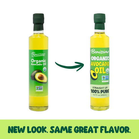 100% 16.9 Oz Benissimo Pure Organic Avocado Oil Cold-Pressed, Non-GMO, Allergen-Free Cooking Oil, Fl | Perfect