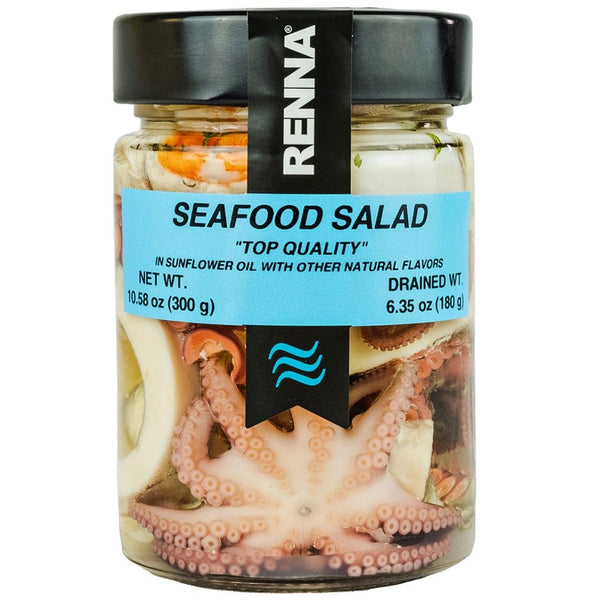 Renna, Seafood Salad, 10.58 oz, Fresh Packed in Italy - Italian Delicacy