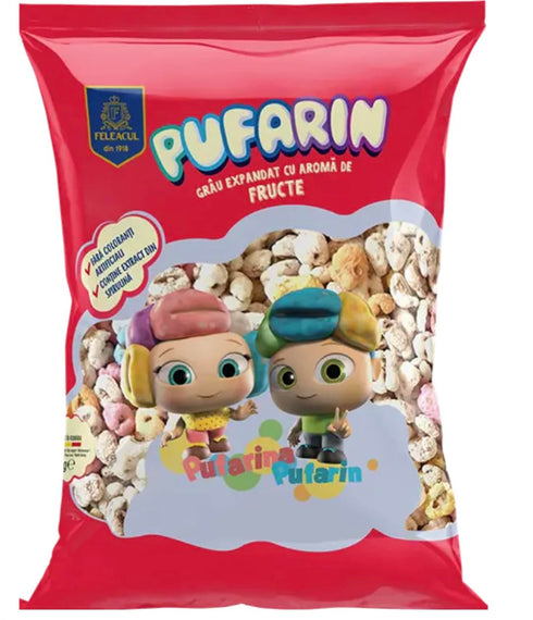 Generic Pufarine Romanian by Feleacul Fruit Flavored Beakfast Cereal 3 BAGS 300G EACH