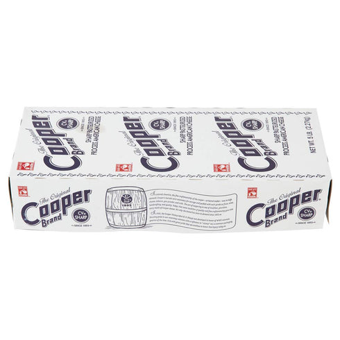 5 lb. Cooper Cheese CV Sharp Yellow American Cheese - Solid Block