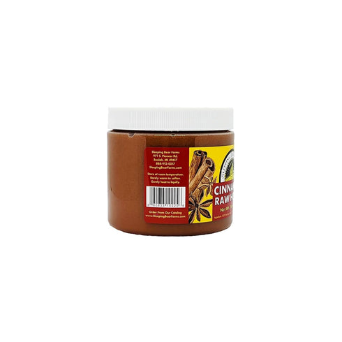 1.5 (24oz) pound Cinnamon Raw Honey - Untreated Unprocessed Creamy Raw Honey w/Certified Organic Cinnamon - Sleeping