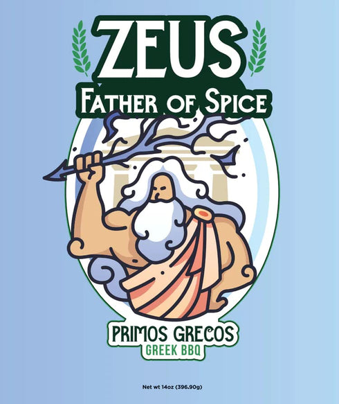 Zeus: Father of Spice, Primos Grecos All Purpose Greek Seasoning and BBQ Rub