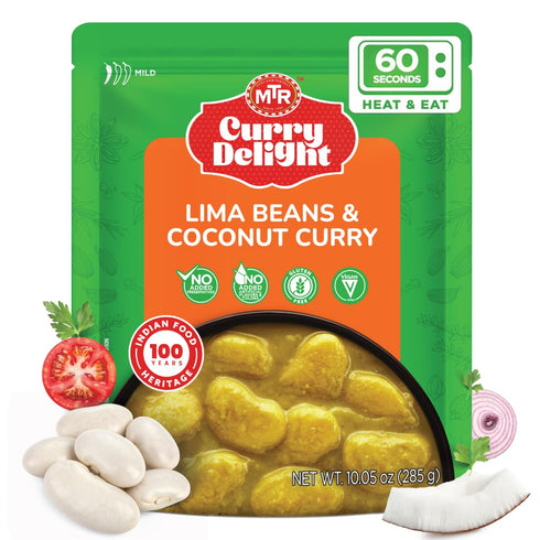 MTR Curry Delight - Authentic Indian Ready-to-Eat Lima Beans & Coconut Curry