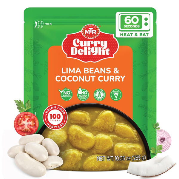 MTR Curry Delight - Authentic Indian Ready-to-Eat Lima Beans & Coconut Curry