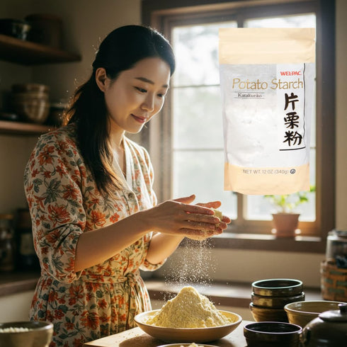 Wel-Pac 12 Katakuriko Potato Starch Potato Powder Potato Flour Thickener for Soups, Gravy Thickener, Gluten-Free