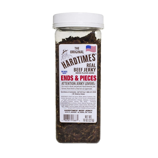 Hardtimes Handcrafted Beef Jerky Ends and Pieces - Original Flavor - 16
