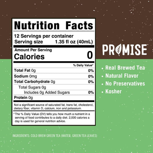 Pack 12 Promise Tea by Java House - Cold-Brewed Tea Concentrate Pods - Ethically Sourced - Green Tea