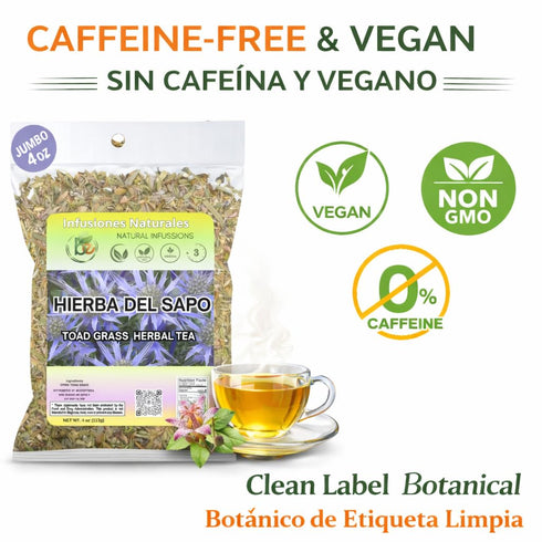 4 oz (113g) 100% Hierba del Sapo Herbal Tea - Natural Mexican Thistle (Eryngium heterophyllum) - Traditional Loose Leaf