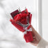 CLOZAM Immortal Mini Rose Dried Flowers Small Bouquet Valentine's Day Hand Bouquet Gift Flowers Three red Flowers