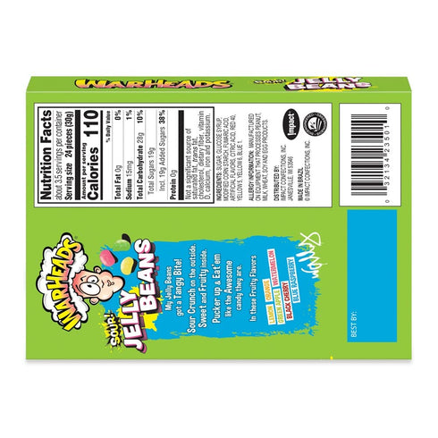 4-oz. 12 WarHeads Sour Jelly Beans - Theater Box - Case