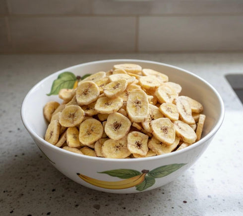 SweetGlob 2 Seewtglob Crunchy Banana Chips & Fruit Snack Mix Sweetened, Natural & Healthy Treat Pound