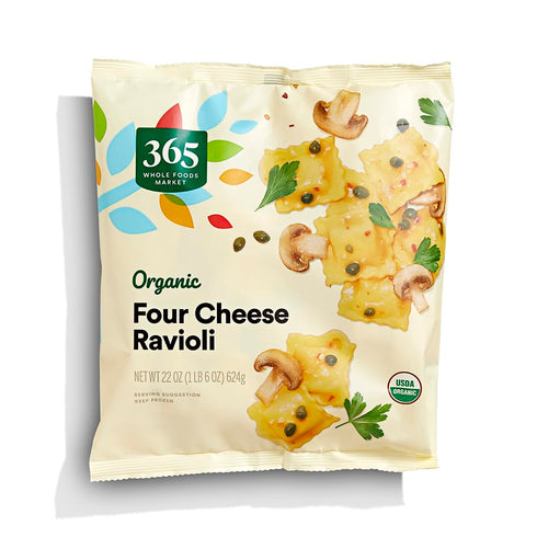 365 by Whole Foods Market , Organic Four Cheese Ravioli, 22 oz, (Frozen)