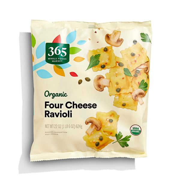 365 by Whole Foods Market , Organic Four Cheese Ravioli, 22 oz, (Frozen)