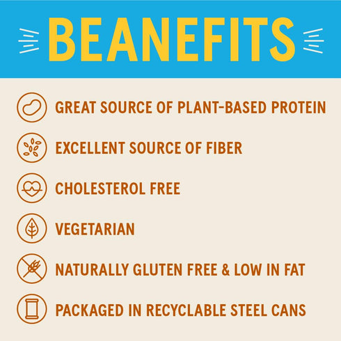 8.1 oz (Pack 12) BUSH'S BEST Canned Zero Sugar Added Baked Beans, Source of Plant Based Protein and Fiber, Low Fat