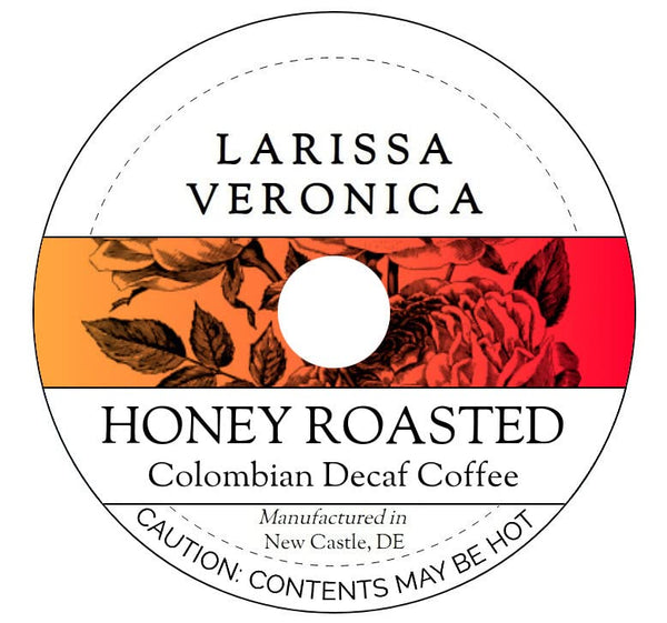 Larissa Veronica Honey Roasted Colombian Decaf Coffee (Single Serve K-Cup Pods) (Gourmet, Naturally Flavored,
