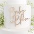 Hsybdnsk Baby in Bloom Side Cake Topper, Wooden Baby Shower Gender Reveal Cake