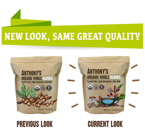 Anthony's Organic Whole Cloves, 1 lb, Gluten Free, Non GMO, Keto Friendly