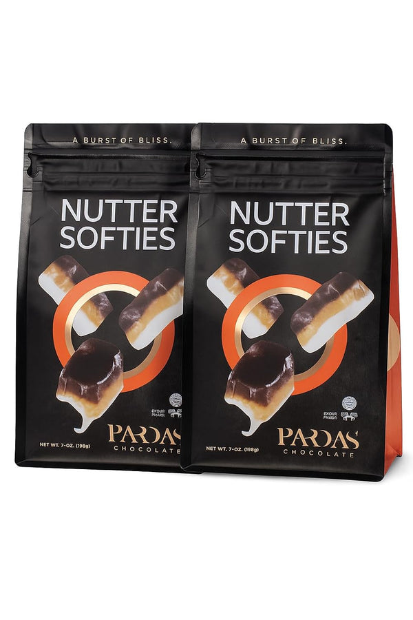 PARDAS Nutter Softies, 7oz Soft & Chewy Nut Butter Snacks, Perfect for