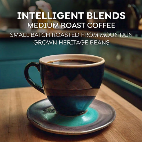 100 100% Intelligent Blends Medium Dark Roast Coffee Pods, ct, Single Serve Pods Arabica Coffee, Compatible with Keurig