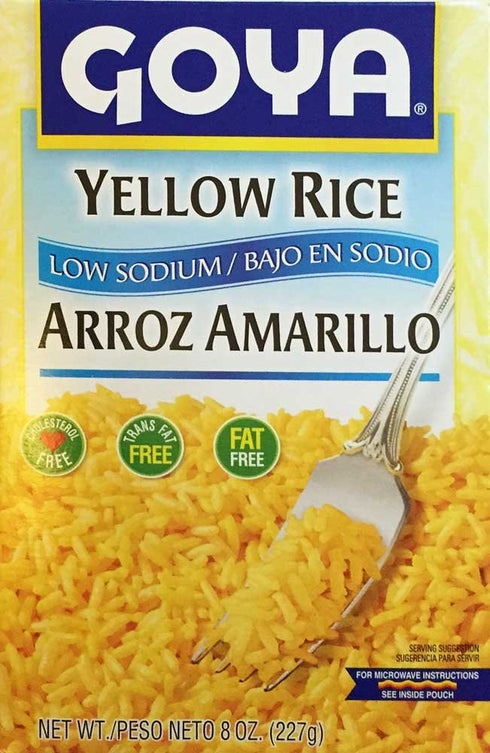 Goya Foods Yellow Rice Mix, Low Sodium, 7 Ounce (Pack of 12)