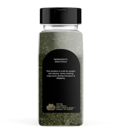 1 oz, GranAroma Dried Chives, Potatoes & Salads, Subtle Flavor, Versatile Ingredient