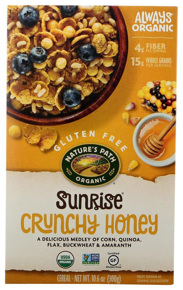 Nature's Path Organic Sunrise Cereal Gluten Free Crunchy Honey -- 10.6 oz
