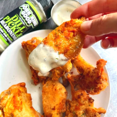 Pork King Good Dill Pickle Seasoning for Cooking & Popcorn - Keto Friendly, Paleo, Gluten Free (Single Shaker)