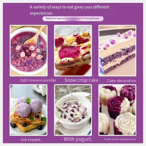 WEIJUEJIYI 150g (5.29oz) Diced Purple Potato Original Dehydrated Vegetables, Natural Food Coloring, No Added, Crisp