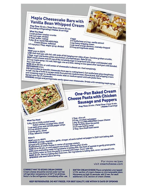 Generic Original Cream Cheese is made with fresh milk and cream, made with five simple ingredients. It's perfect